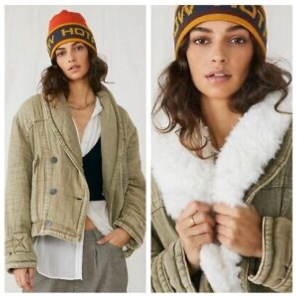 Free People Georgia Faux Fur Jacket Sz XS
